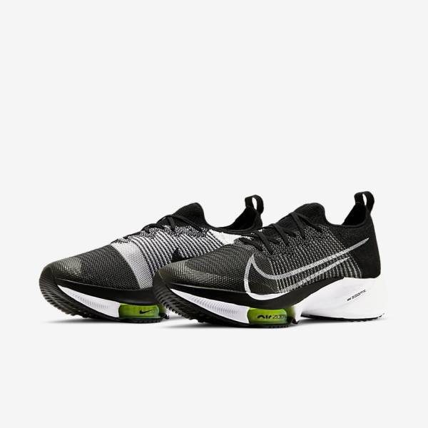 Nike Air Zoom Tempo NEXT% Road Moški Tekaški Čevlji Črna / Bela | NK781MHB