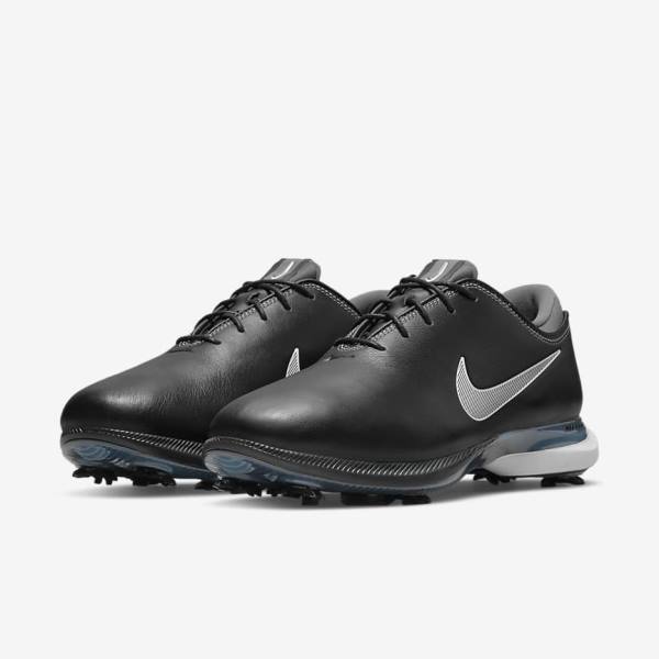 Nike Air Zoom Victory Tour 2 Ženske Čevlji Za Golf Črna / Kovinski Modra Siva / Bela | NK485BTI