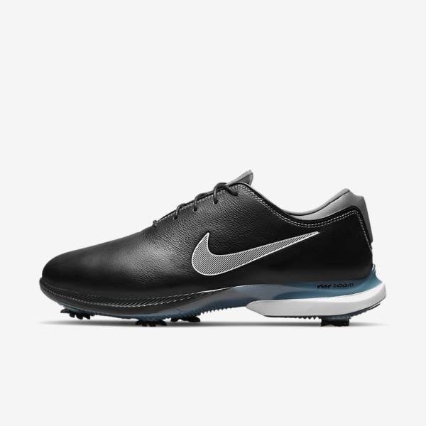 Nike Air Zoom Victory Tour 2 Ženske Čevlji Za Golf Črna / Kovinski Modra Siva / Bela | NK485BTI