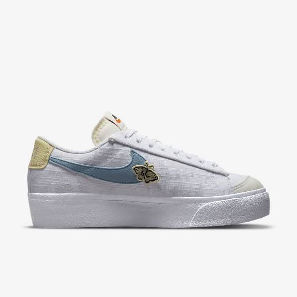 Nike Blazer Low Platform Next Nature Ženske Superge Bela / Roza / Bela / Modra | NK142GAM