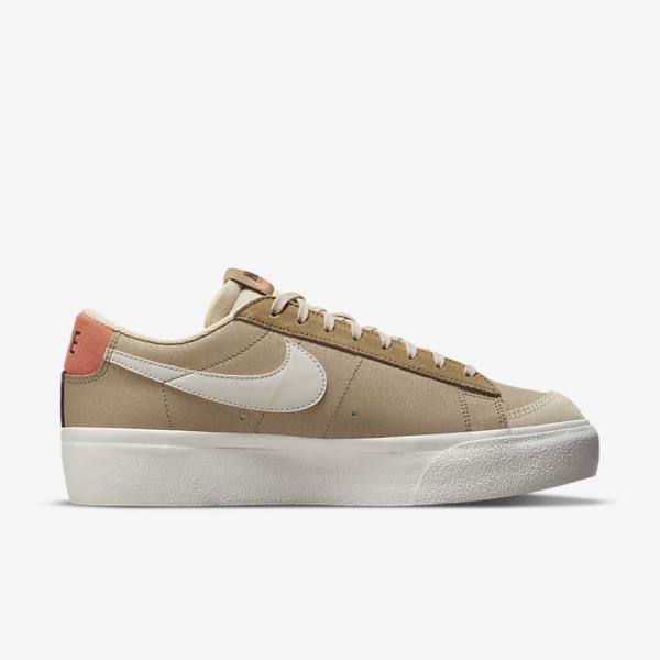 Nike Blazer Low Platform SP Ženske Superge Kaki / Svetloba Bež | NK968HZC