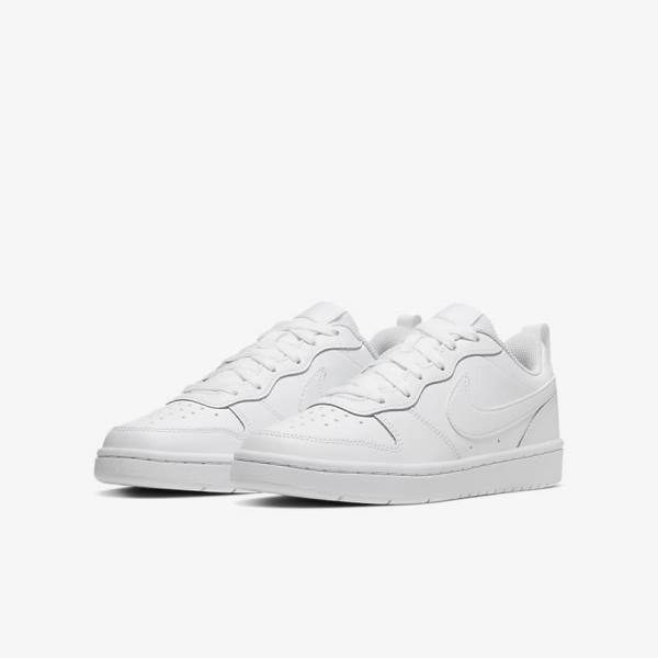 Nike Court Borough Low 2 Older Otroci Superge Bela | NK857ZPN