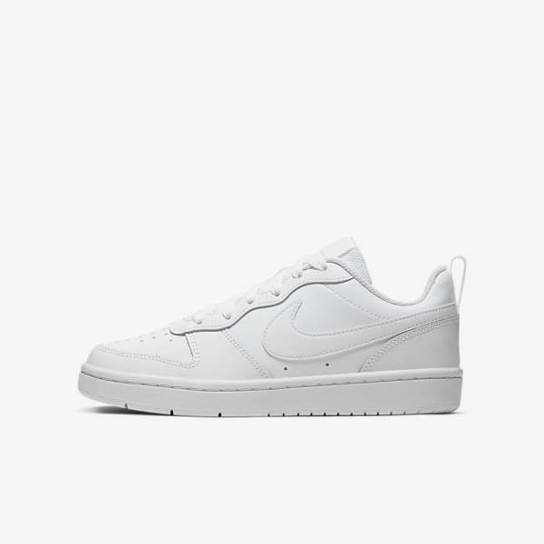 Nike Court Borough Low 2 Older Otroci Superge Bela | NK857ZPN