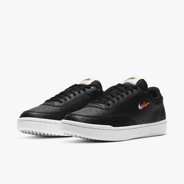 Nike Court Vintage Premium Ženske Superge Črna / Oranžna / Bela | NK438EMU