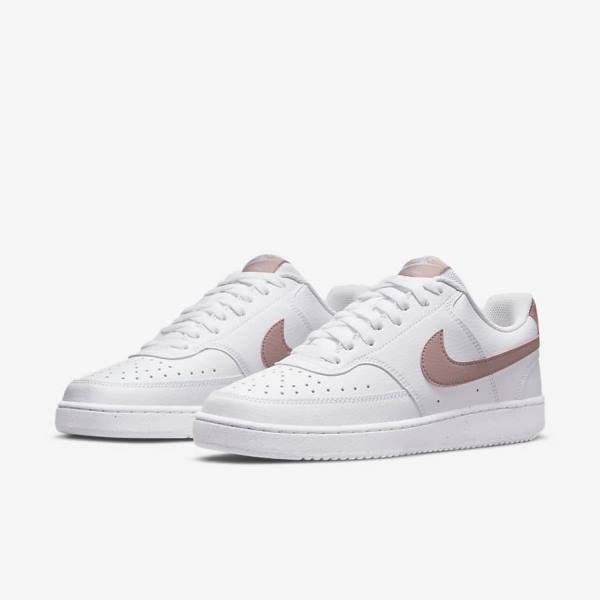 Nike Court Vision Low Next Nature Ženske Superge Bela / Roza | NK839MVO