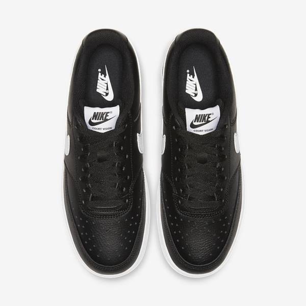 Nike Court Vision Low Ženske Superge Črna / Bela | NK819HIC