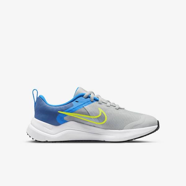 Nike Downshifter 12 Older Road Otroci Tekaški Čevlji Siva / Modra Siva / Mornarica / Siva | NK319KLS