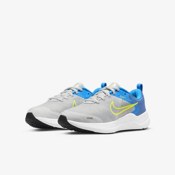 Nike Downshifter 12 Older Road Otroci Tekaški Čevlji Siva / Modra Siva / Mornarica / Siva | NK319KLS