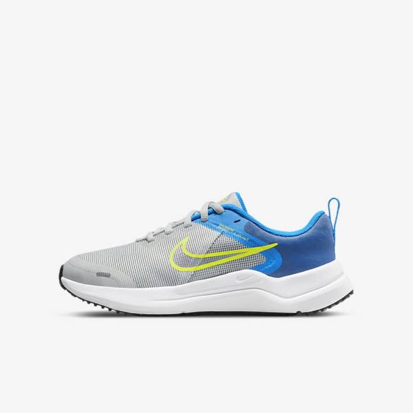 Nike Downshifter 12 Older Road Otroci Tekaški Čevlji Siva / Modra Siva / Mornarica / Siva | NK319KLS