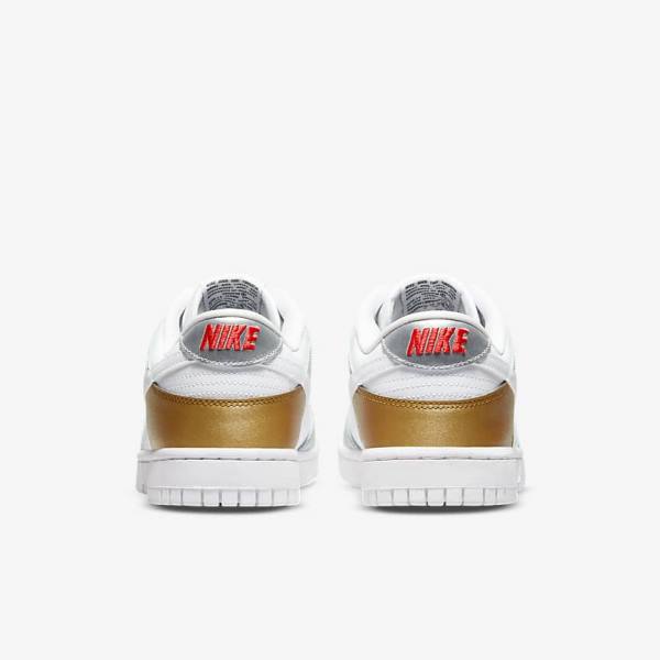 Nike Dunk Low SE Ženske Superge Zlato / Srebrna / Rdeča / Bela | NK648WXA