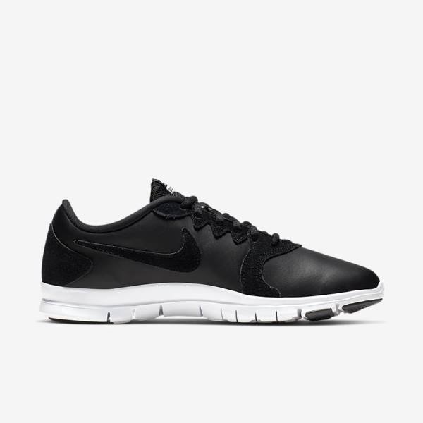 Nike Flex Essential TR Leather Ženske Športni Copati Črna / Bela / Svetloba Rdeča / Črna | NK298GBY