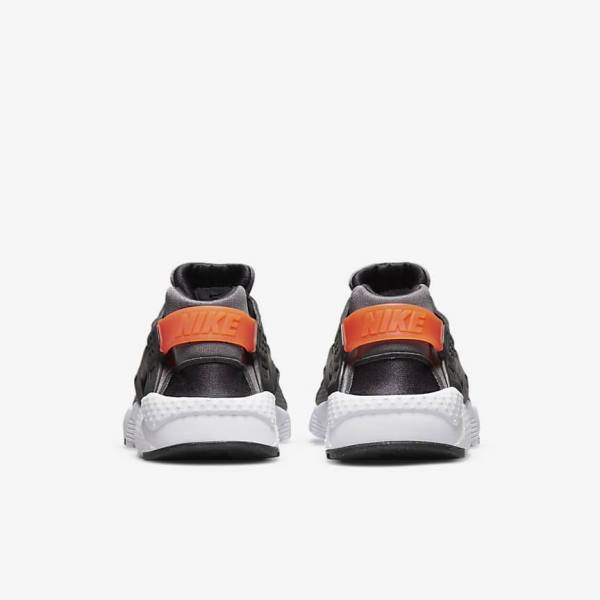 Nike Huarache Run Older Otroci Superge Črna / Oranžna / Siva / Bela | NK287JVZ