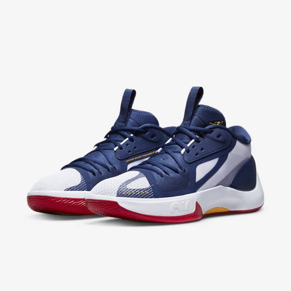 Nike Jordan Zoom Separate Moški Košarkaški Copati Mornarica / Bela / Rdeča / Zlato | NK107QGO