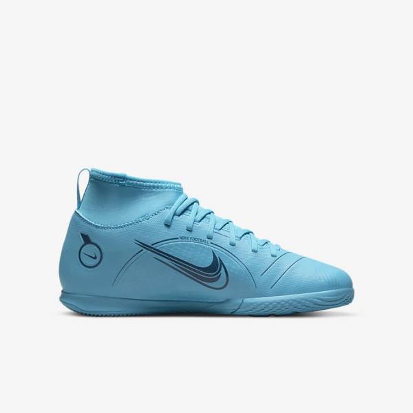 Nike Jr. Mercurial Superfly 8 Club IC Older Indoor-Court Otroci Nogometni Čevlji Modra / Oranžna | NK748GYZ