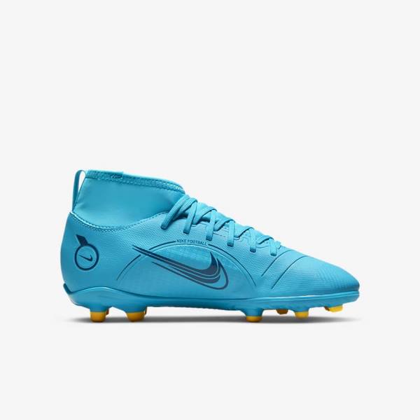 Nike Jr. Mercurial Superfly 8 Club MG Older Multi-Ground Otroci Nogometni Čevlji Modra / Oranžna | NK841ZUG