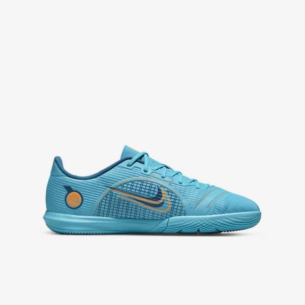 Nike Jr. Mercurial Vapor 14 Academy IC Older Indoor Court Otroci Nogometni Čevlji Modra / Oranžna | NK601DES