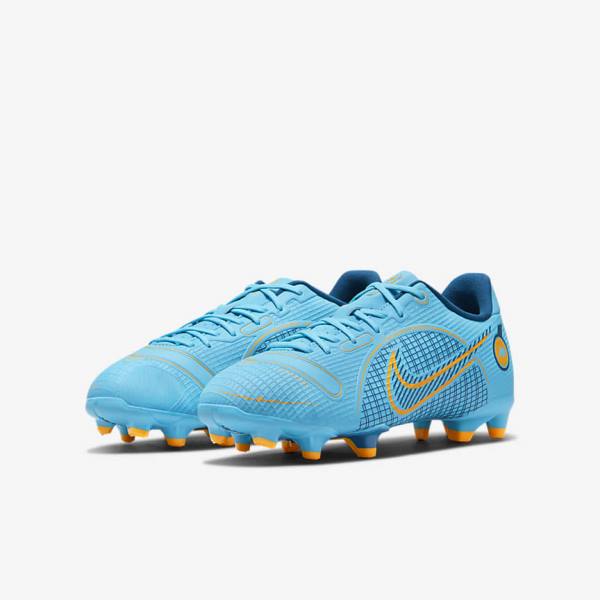 Nike Jr. Mercurial Vapor 14 Academy MG Older Multi-Ground Otroci Nogometni Čevlji Modra / Oranžna | NK263VHM