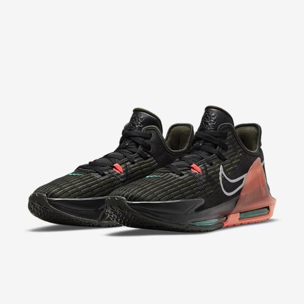 Nike LeBron Witness 6 Ženske Košarkaški Copati Črna / Rdeča / Kovinski Srebrna | NK570AZU