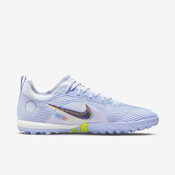 Nike Mercurial Air Zoom Vapor 14 Pro TF Turf Moški Nogometni Čevlji Siva / Svetloba Modra / Modra | NK519ISX