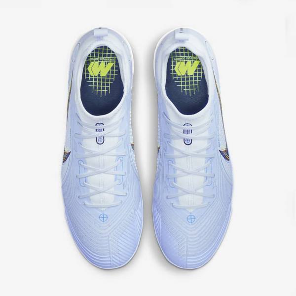 Nike Mercurial Air Zoom Vapor 14 Pro TF Turf Moški Nogometni Čevlji Siva / Svetloba Modra / Modra | NK519ISX