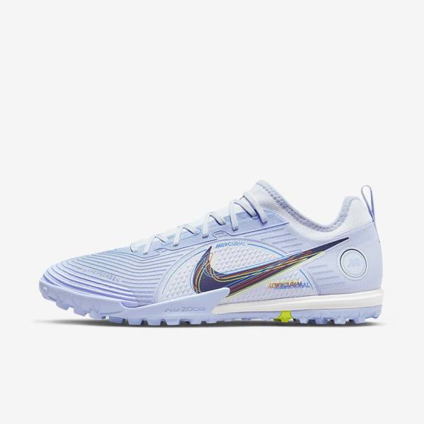 Nike Mercurial Air Zoom Vapor 14 Pro TF Turf Moški Nogometni Čevlji Siva / Svetloba Modra / Modra | NK519ISX