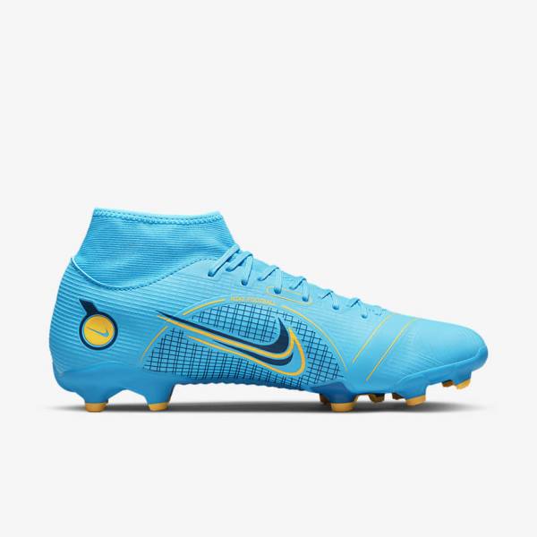 Nike Mercurial Superfly 8 Academy MG Multi-Grounds Moški Nogometni Čevlji Modra / Oranžna | NK053GLB