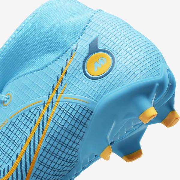 Nike Mercurial Superfly 8 Academy MG Multi-Grounds Ženske Nogometni Čevlji Modra / Oranžna | NK907PWI