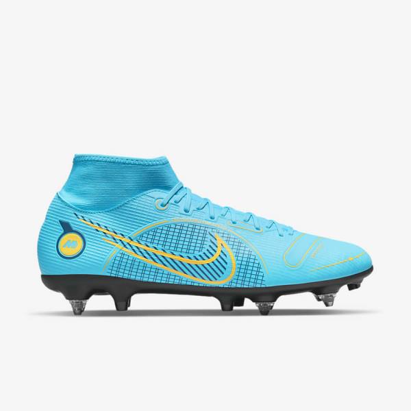 Nike Mercurial Superfly 8 Academy SG-PRO Anti-Clog Traction Soft-Grounds Ženske Nogometni Čevlji Modra / Oranžna | NK056VGU