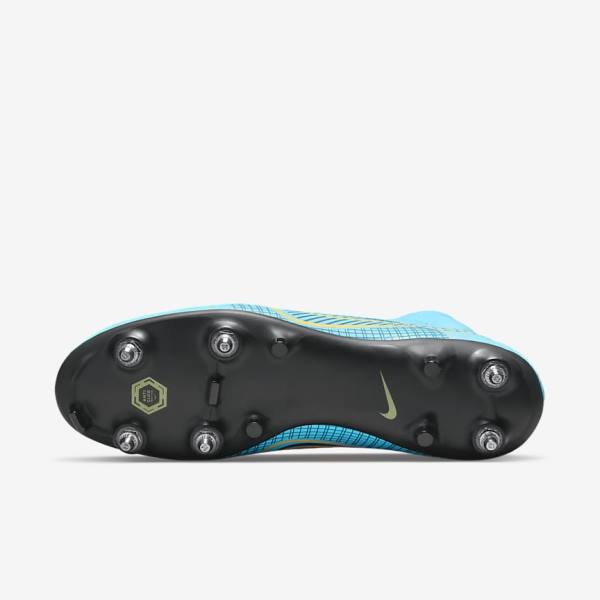 Nike Mercurial Superfly 8 Academy SG-PRO Anti-Clog Traction Soft-Grounds Moški Nogometni Čevlji Modra / Oranžna | NK497HXC