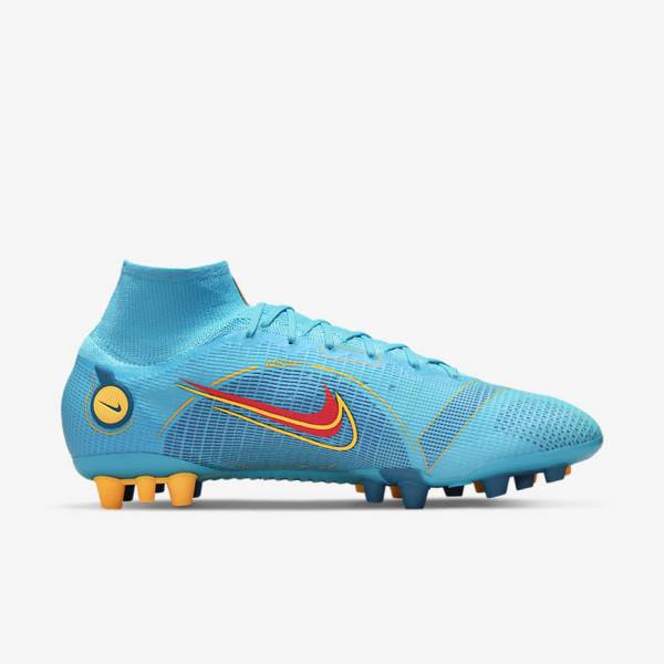 Nike Mercurial Superfly 8 Elite AG Artificial-Grasss Moški Nogometni Čevlji Modra / Oranžna | NK143QCH