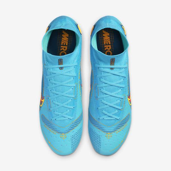 Nike Mercurial Superfly 8 Elite AG Artificial-Grasss Moški Nogometni Čevlji Modra / Oranžna | NK143QCH