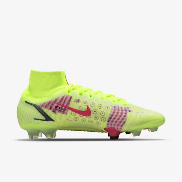 Nike Mercurial Superfly 8 Elite FG Firm-Grounds Moški Nogometni Čevlji Črna / Svetloba Rdeča | NK278LCF