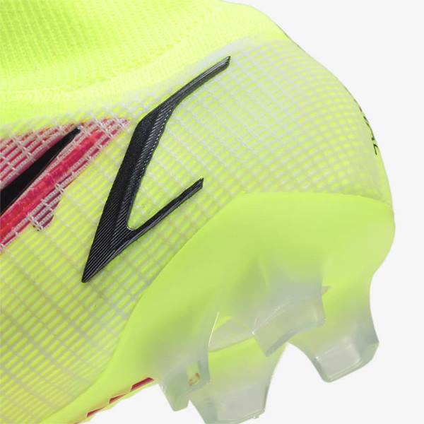 Nike Mercurial Superfly 8 Elite FG Firm-Grounds Ženske Nogometni Čevlji Črna / Svetloba Rdeča | NK640AGX