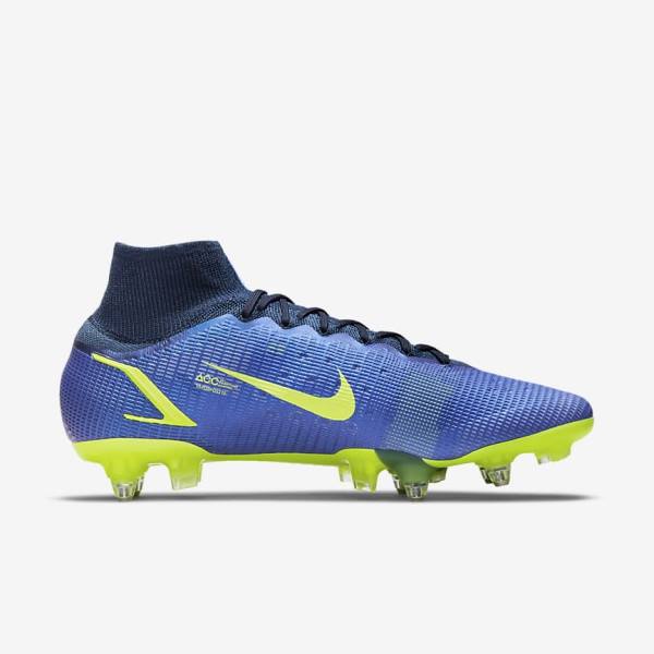 Nike Mercurial Superfly 8 Elite SG-Pro AC Soft-Ground Ženske Nogometni Čevlji Modra | NK425KAH