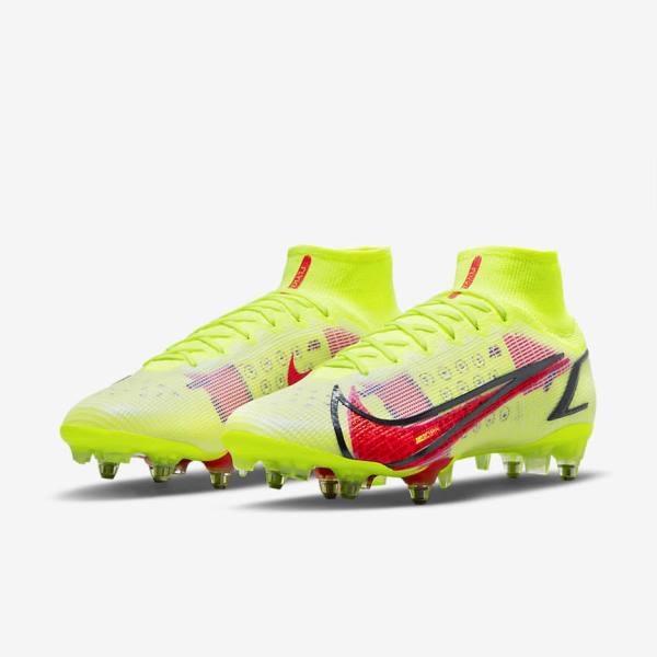 Nike Mercurial Superfly 8 Elite SG-Pro AC Soft-Ground Moški Nogometni Čevlji Črna / Svetloba Rdeča | NK698ZXO