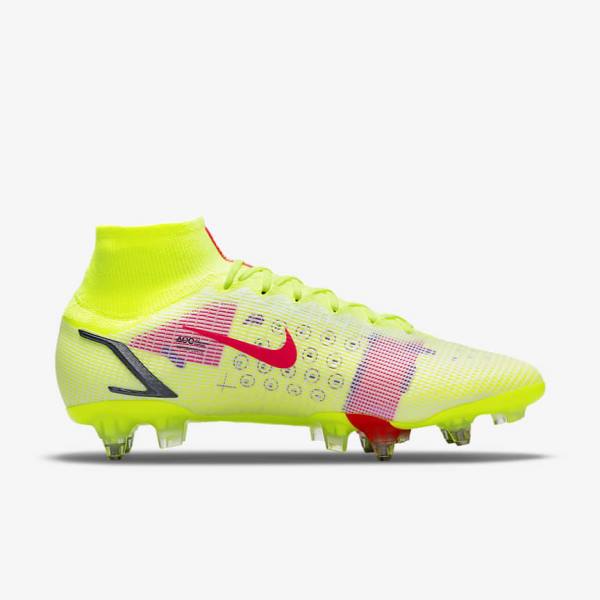 Nike Mercurial Superfly 8 Elite SG-Pro AC Soft-Ground Ženske Nogometni Čevlji Črna / Svetloba Rdeča | NK795PON