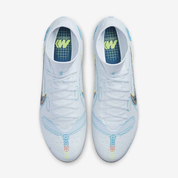 Nike Mercurial Superfly 8 Pro FG Firm-Ground Ženske Nogometni Čevlji Siva / Svetloba Modra / Temno Modra | NK596ORI