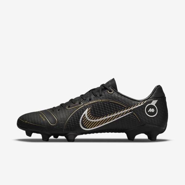 Nike Mercurial Vapor 14 Academy MG Multi-Ground Ženske Nogometni Čevlji Črna / Kovinski Srebrna / Siva / Kovinski Zlato | NK417NJG