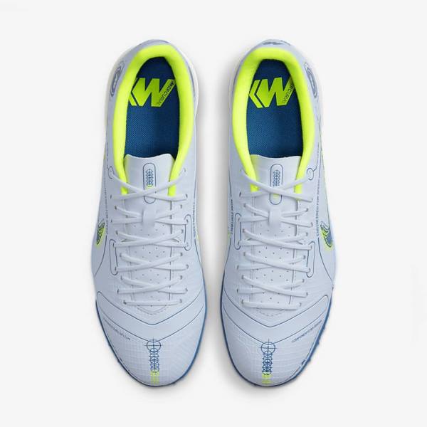 Nike Mercurial Vapor 14 Academy TF Turf Ženske Nogometni Čevlji Siva / Svetloba Modra / Temno Modra | NK482KOW