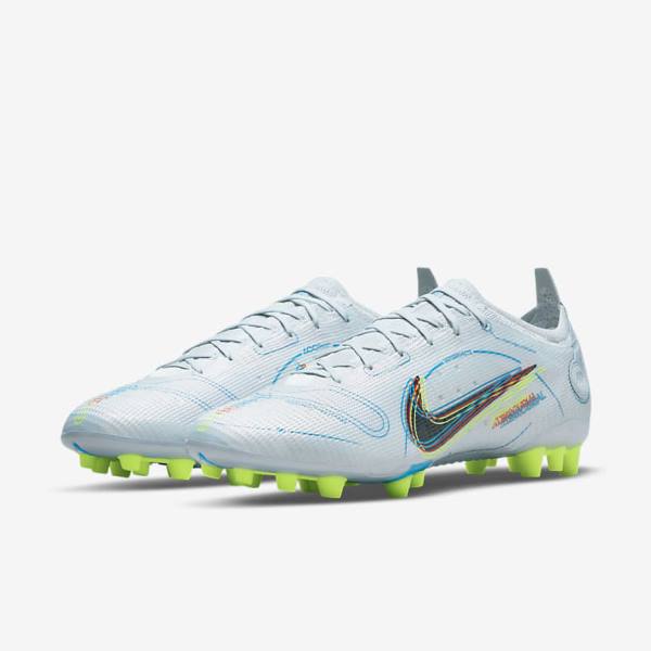 Nike Mercurial Vapor 14 Elite AG Artificial-Grounds Ženske Nogometni Čevlji Siva / Svetloba Modra / Oranžna / Modra | NK905SGY