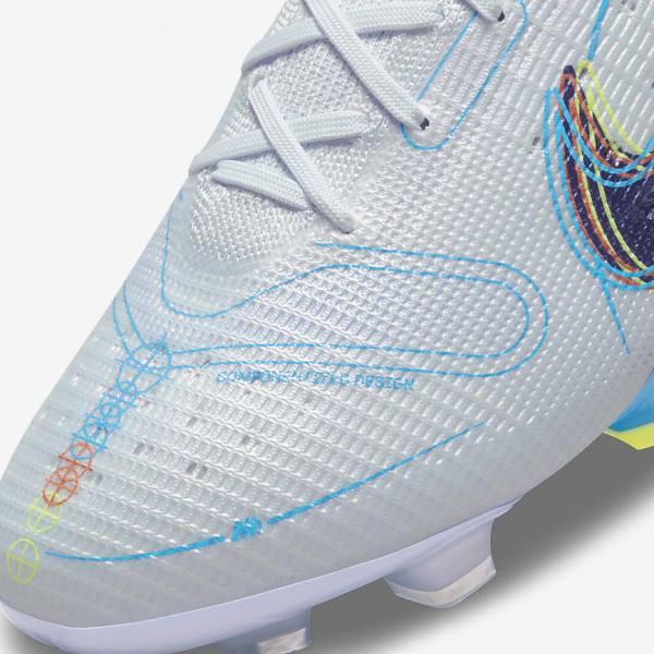 Nike Mercurial Vapor 14 Elite FG Firm-Grounds Ženske Nogometni Čevlji Siva / Svetloba Modra / Modra | NK238IFZ