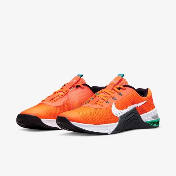 Nike Metcon 7 Moški Športni Copati Oranžna / Temno Siva / Turkizna / Bela | NK618MRC