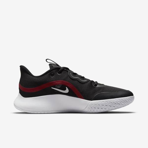 Nike NikeCourt Air Max Volley Hard Court Moški Tenis Copati Črna / Rdeča / Bela | NK147VNQ