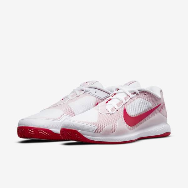 Nike NikeCourt Air Zoom Vapor Pro Clay Court Moški Tenis Copati Bela / Rdeča | NK207JXL