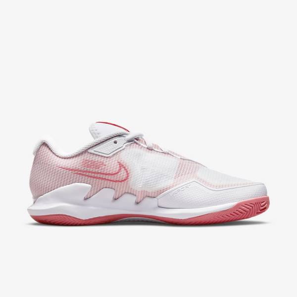 Nike NikeCourt Air Zoom Vapor Pro Clay Court Ženske Tenis Copati Bela / Roza Svetloba Modra | NK918LCR