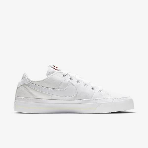 Nike NikeCourt Legacy Canvas Ženske Superge Bela | NK724DGQ