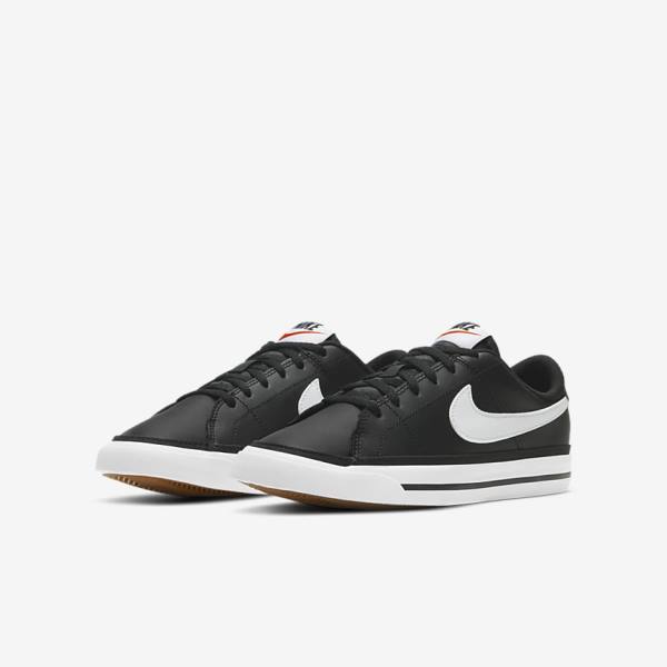 Nike NikeCourt Legacy Older Otroci Superge Črna / Svetloba Rjav / Bela | NK034BJS