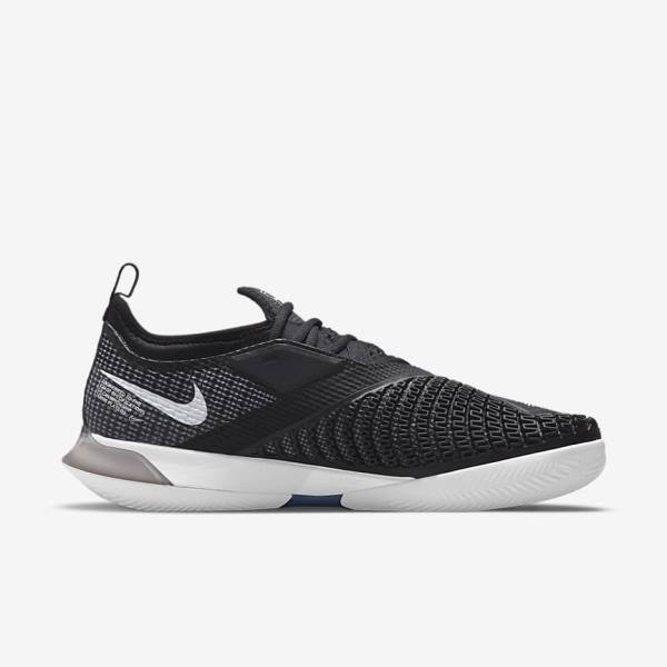 Nike NikeCourt React Vapor NXT Clay Court Moški Tenis Copati Črna / Bela | NK364TOL