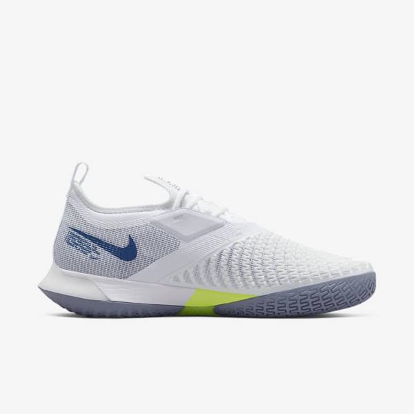 Nike NikeCourt React Vapor NXT Hard-Court Moški Tenis Copati Bela / Mornarica | NK849ZAN