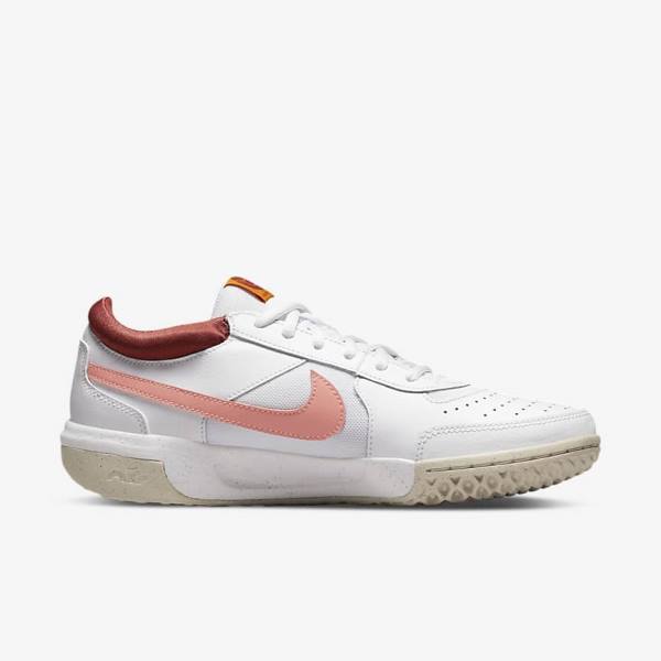 Nike NikeCourt Zoom Lite 3 Ženske Tenis Copati Bela / Rdeča / Bela / Svetloba | NK185LUK